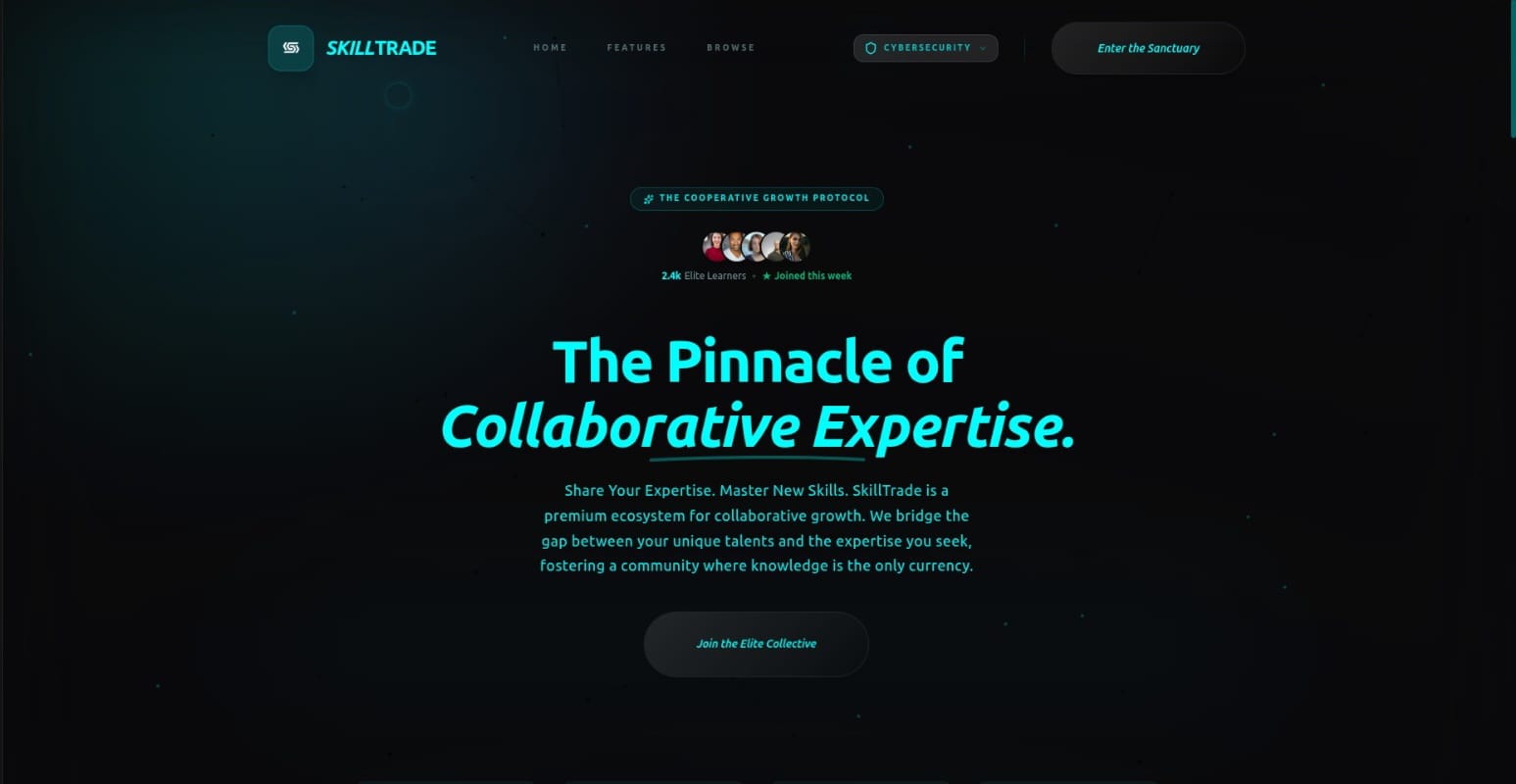 SkillTrade platform homepage